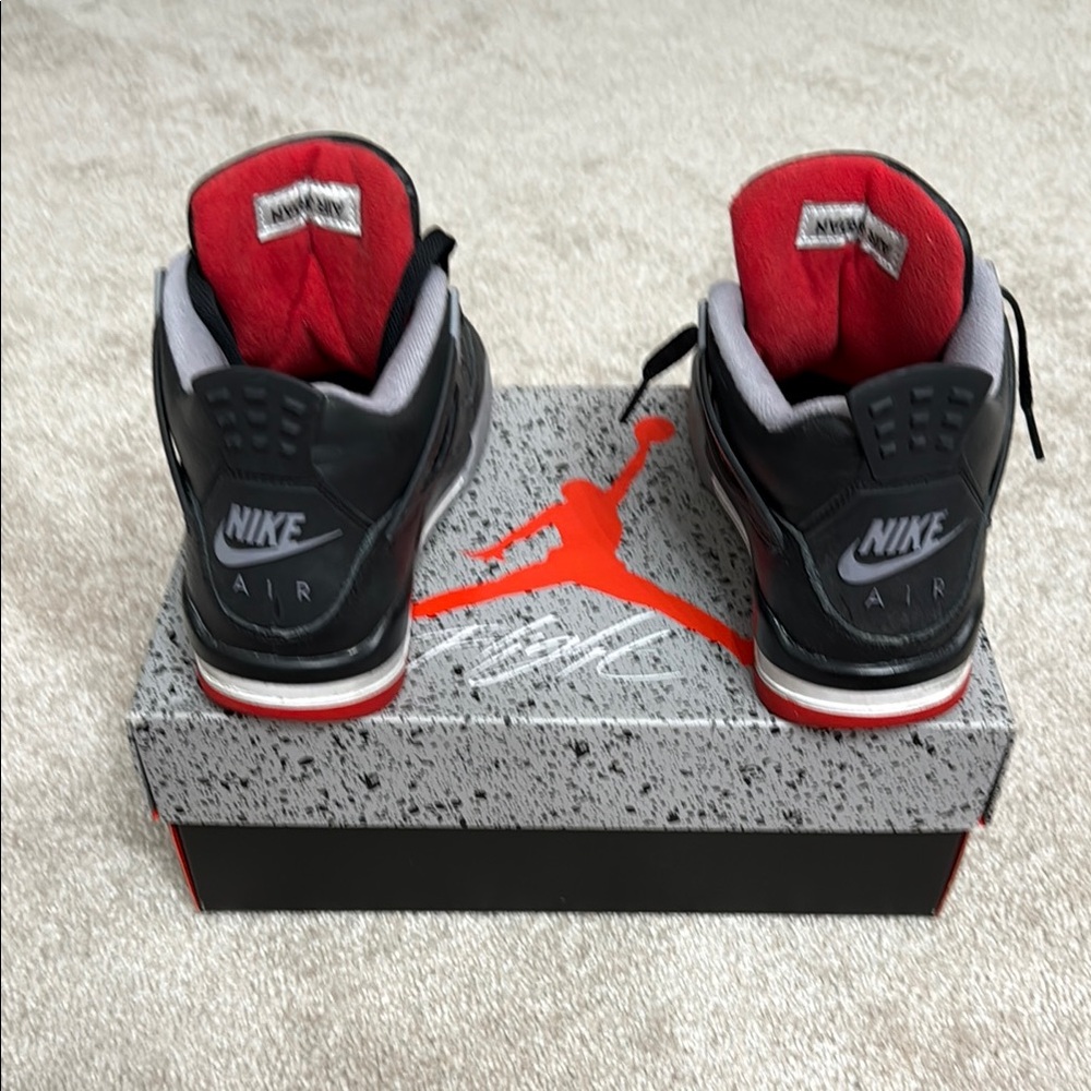 Nike Air Jordan Black Red Gray Sneakers - Picture 7 of 10